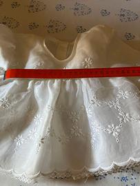 Vestitino da battesimo in organza