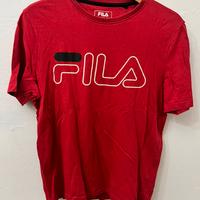 🔴 FILA T-Shirt Rossa Big Logo Streetwear 🔥