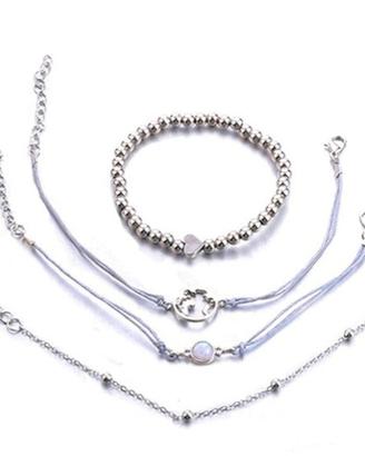 Set/Lotto di 4 pezzi di braccialetti da donna