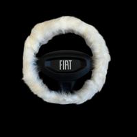 Coprivolante con pellicia ecologica bianca Fluffy 