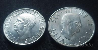 Regno d'Italia -  2 Lire - 1 Lira "Impero" 1940