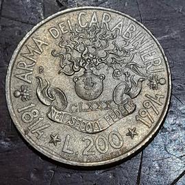 200 lire dei carabinieri dal 1814 al 1994