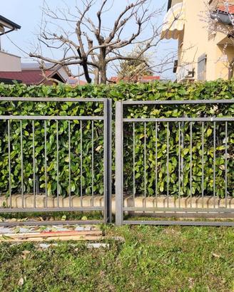Cancello a due ante in ferro verniciato