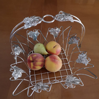 Cestino Uva in metallo placcato argento