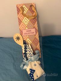 Home collection cucchiaio in legno con canovaccio