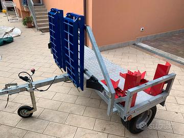 carrello moto trasversale camper e auto