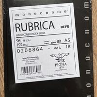 Rubrica monocromo nera