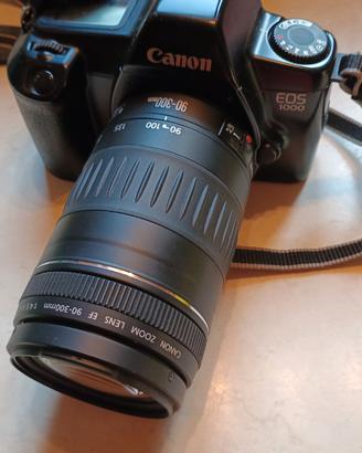 Canon eos 1000 + obiettivo 90-300
