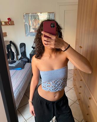 Crochet flower top