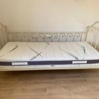 Letto singolo metallo con materasso memory