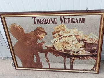 TORRONE VERGANI SPECCHIO PUBBLICITARIO VINTAGE.