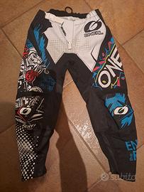 pantaloni bmx moto cross bambino 