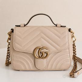 GUCCI Marmont Top Handle Small panna Autentica 