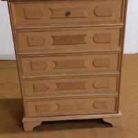 Mobile letto in legno grezzo, con rete