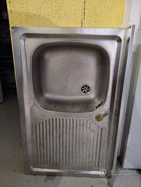 lavello da appoggio in acciaio inox 