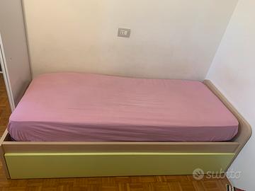 Letto a doghe singolo+ letto estraibile