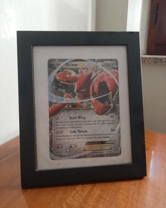 Carta Scizor Jumbo incorniciata