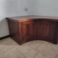 Mobile in massello angolare /cassetti/Mensola 