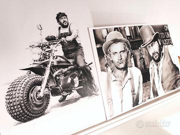 2 Stampe al Laser tema Bud Spencer e Terence Hill