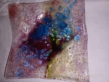 Piatto in vetrofusione 