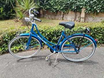 bicicletta donna blu aurora cambio alla manopola
