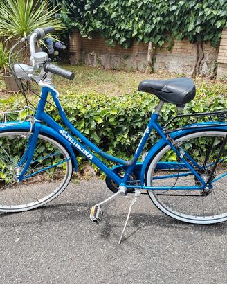 bicicletta donna blu aurora cambio alla manopola