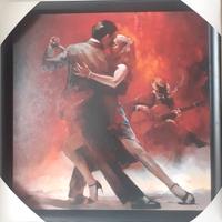 Dipinto acrilico retouche su tela telaio cornic