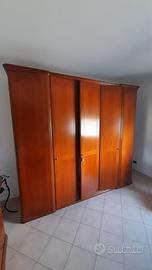 Armadio 5 ante in legno rovere