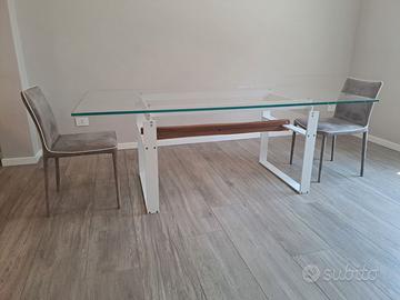 Tavolo cattelan jerez rettangolare cristallo