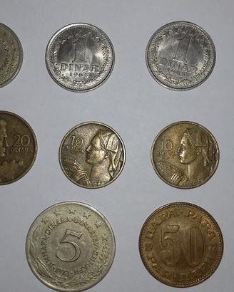 Lotto 13 monete Ex Yugoslavia varie