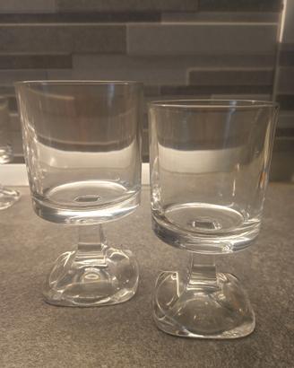 Servizio bicchieri in vetro acqua/vino