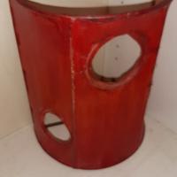 3 paralumi etnici in pelle di pergamena