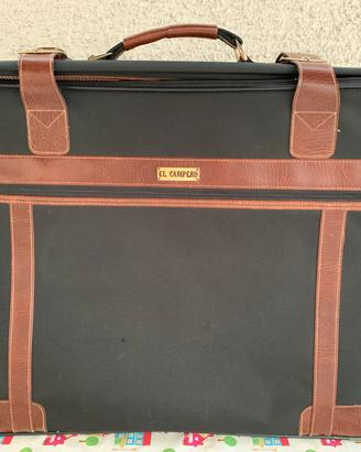 Valigia vintage El Campero 70x50 cm su due ruote