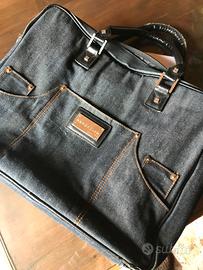 Borsa porta PC in denim