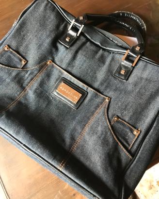 Borsa porta PC in denim