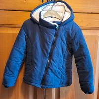 Giacca blu morbida bambini con pelo