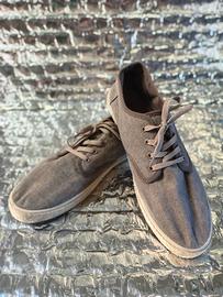 Sneakers casual in tela, colore grigio lavato
