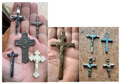Lotto 10 crocifissi croce S. Francesco Assisi Gesù