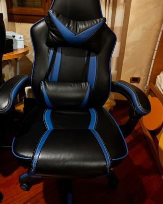 Sedia gaming reclianbile ergonomica