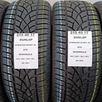 4 GOMME 215 40 17 DUNLOP INV RIF2996