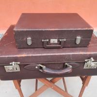 Set di due valigie vintage da viaggio