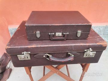 Set di due valigie vintage da viaggio