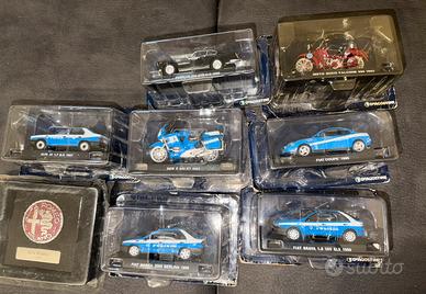 Lotto 8 modellini De Agostini Polizia+ferrari