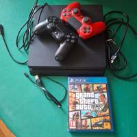 PS4 Slim + 2 joystick + GTA V