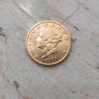 Moneta d'Oro 20 Dollari Liberty Head 1901 