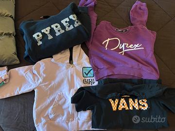 Felpe e maglietta 7/8 anni