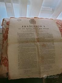 Decreto reale borbonico Re Francesco I di Borbone