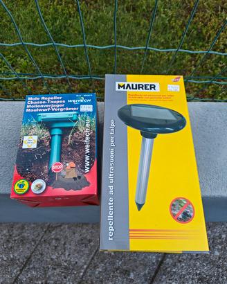 Due repellenti per talpe ad ultrasuoni 