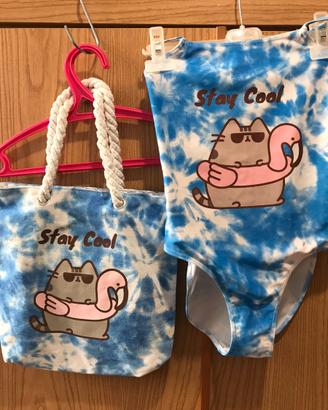 Set costume bambina Pusheen Cat con borsa abbinata