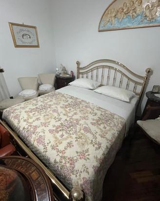 Cornice letto matrimoniale ottone lucido + rete